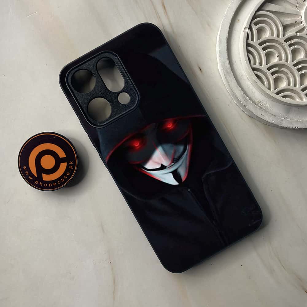 Oppo Reno 14 5G - Black Art Series - Premium Metal Printed soft Bumper shock Proof Case