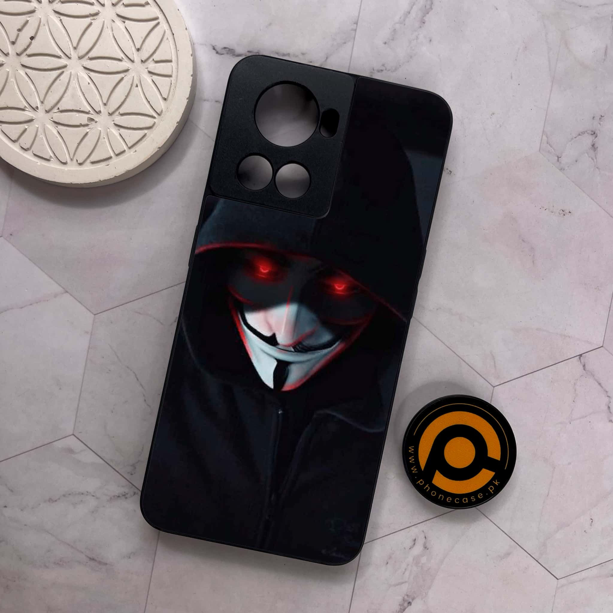 OnePlus 10R - Black Art Series - Premium Metal Printed soft Bumper shock Proof Case