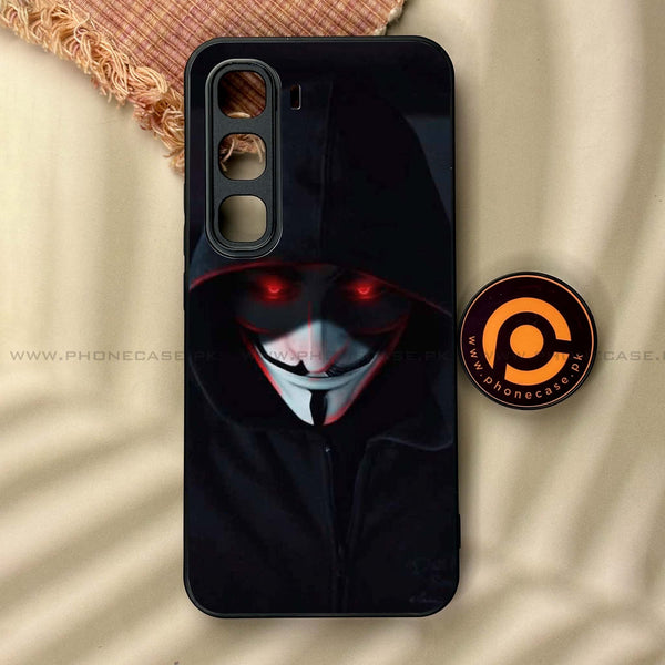 Infinix Hot 60 Pro - Black Art Design 10 - Premium Metal Printed soft Bumper shock Proof Case CS-37577