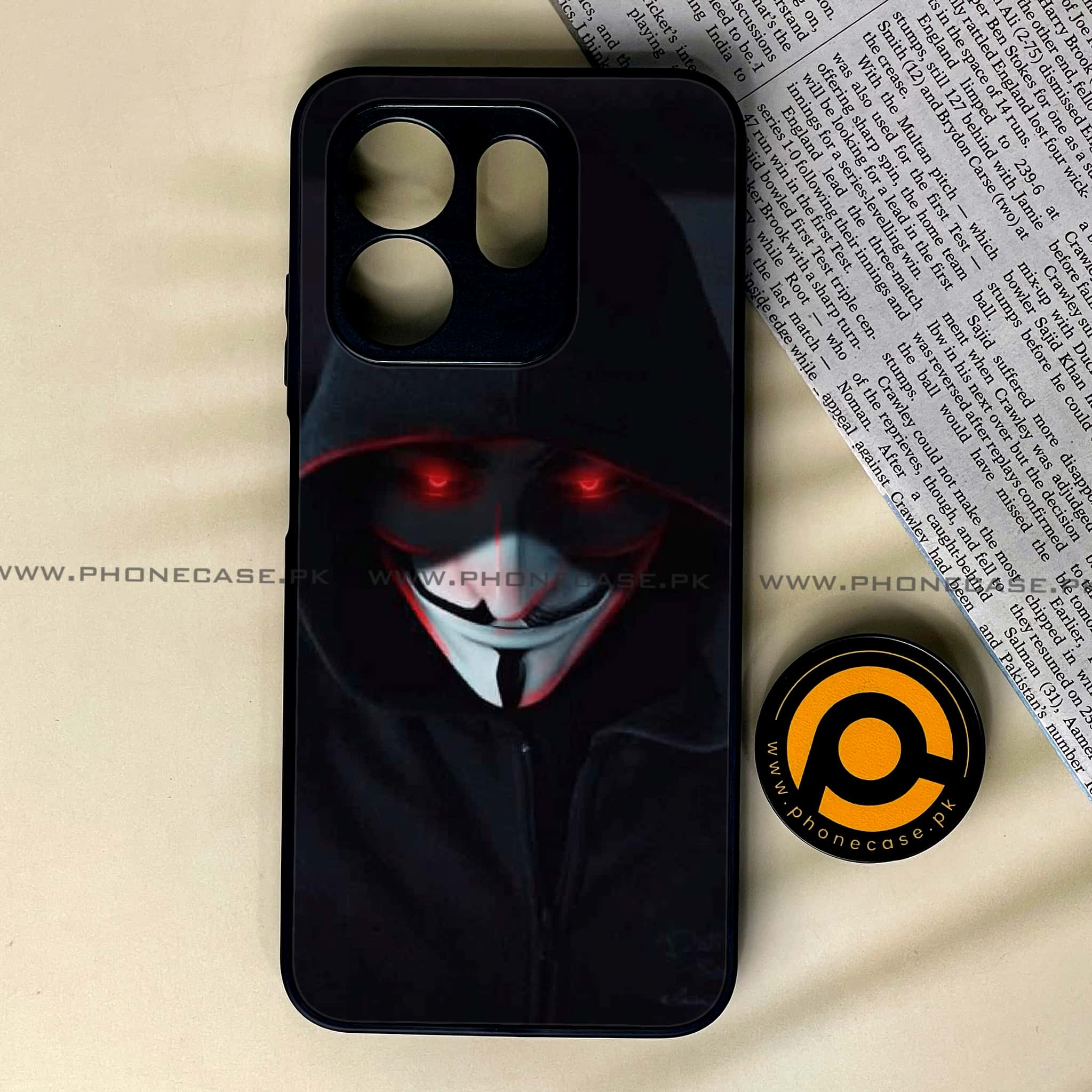 Infinix Smart 9 HD - Black Art Series - Premium Metal Printed soft Bumper shock Proof Case