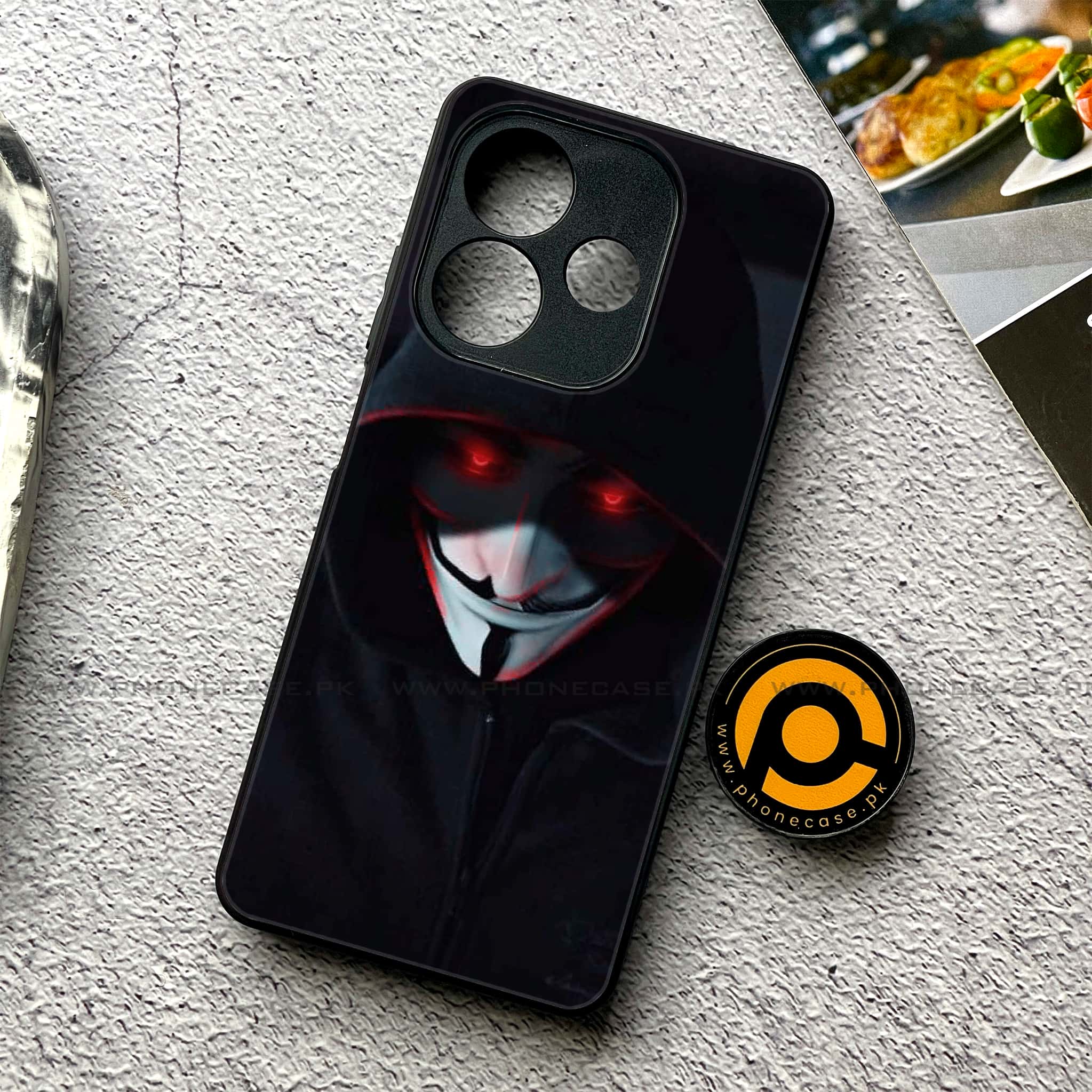 Oppo A5 Pro - Black Art Series - Premium Metal Printed soft Bumper shock Proof Case