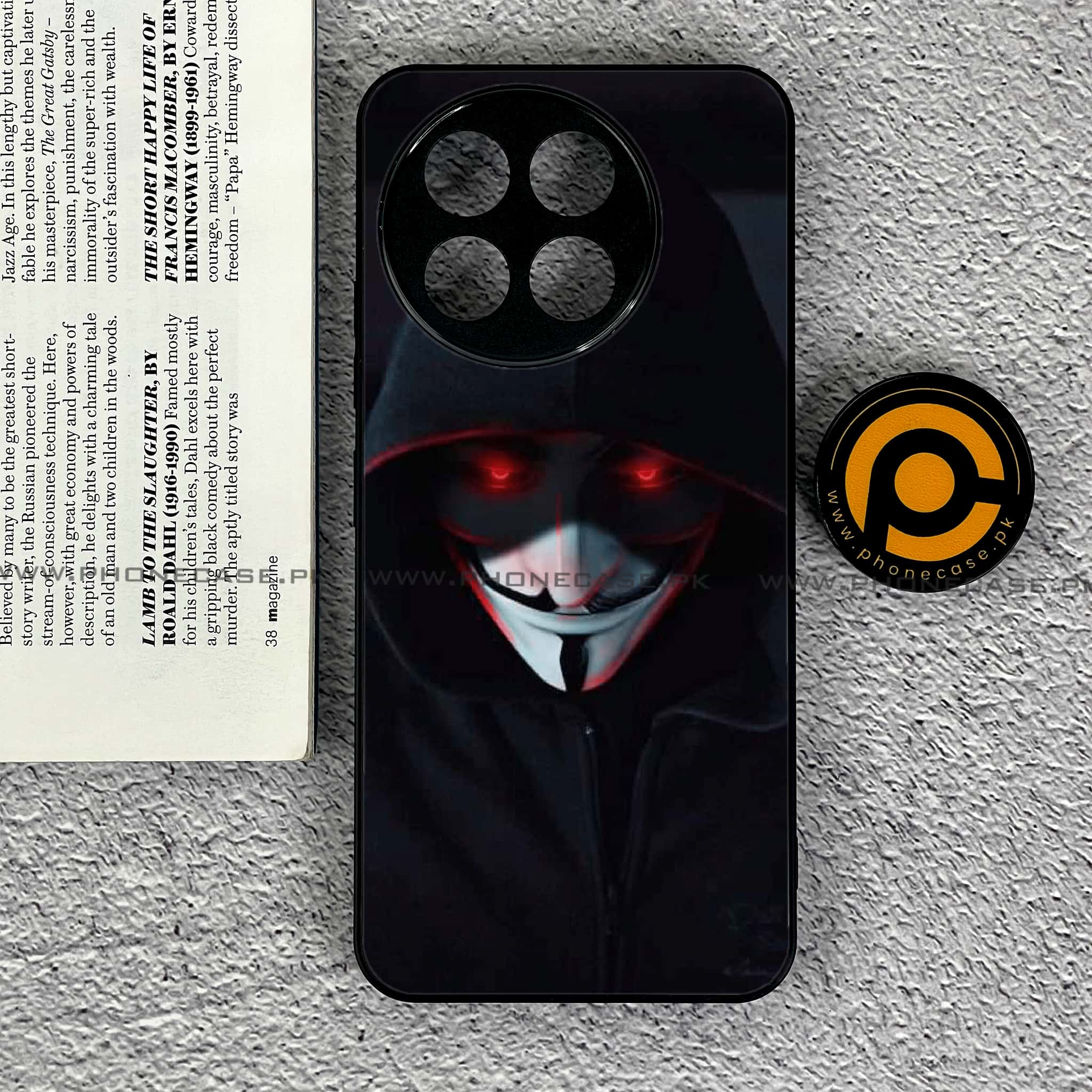 OnePlus 13R - Black Art Series - Premium Printed Glass soft Bumper shock Proof Case