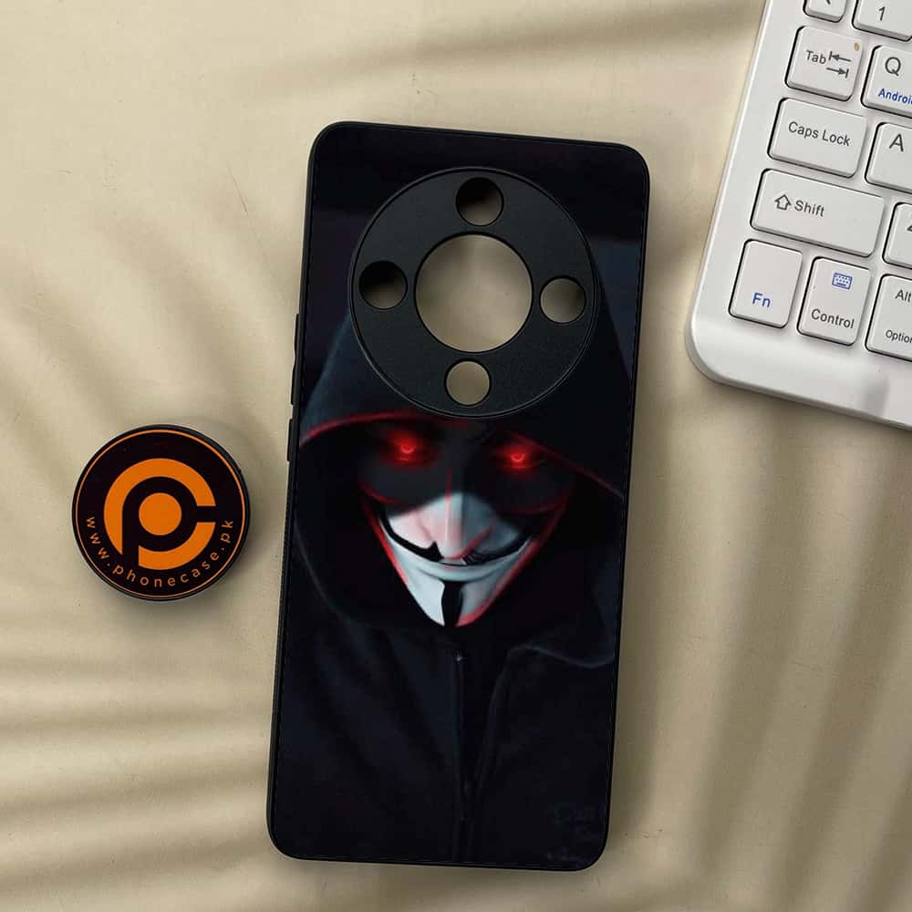 HONOR X9b 5G - Black Art Series - Premium Metal  Printed soft Bumper shock Proof Case