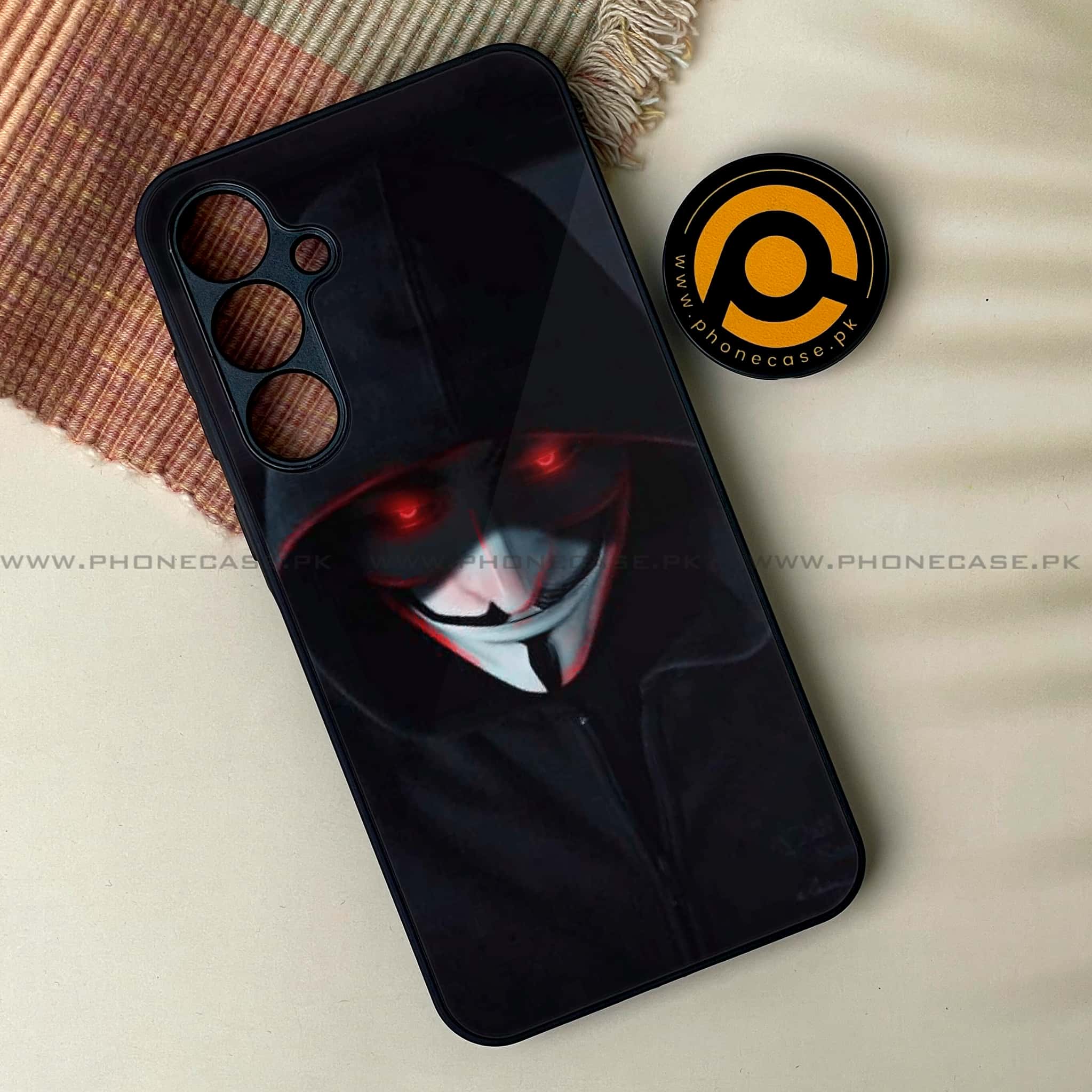 Samsung Galaxy A54 - Black Art Series - Premium Printed Glass soft Bumper shock Proof Case
