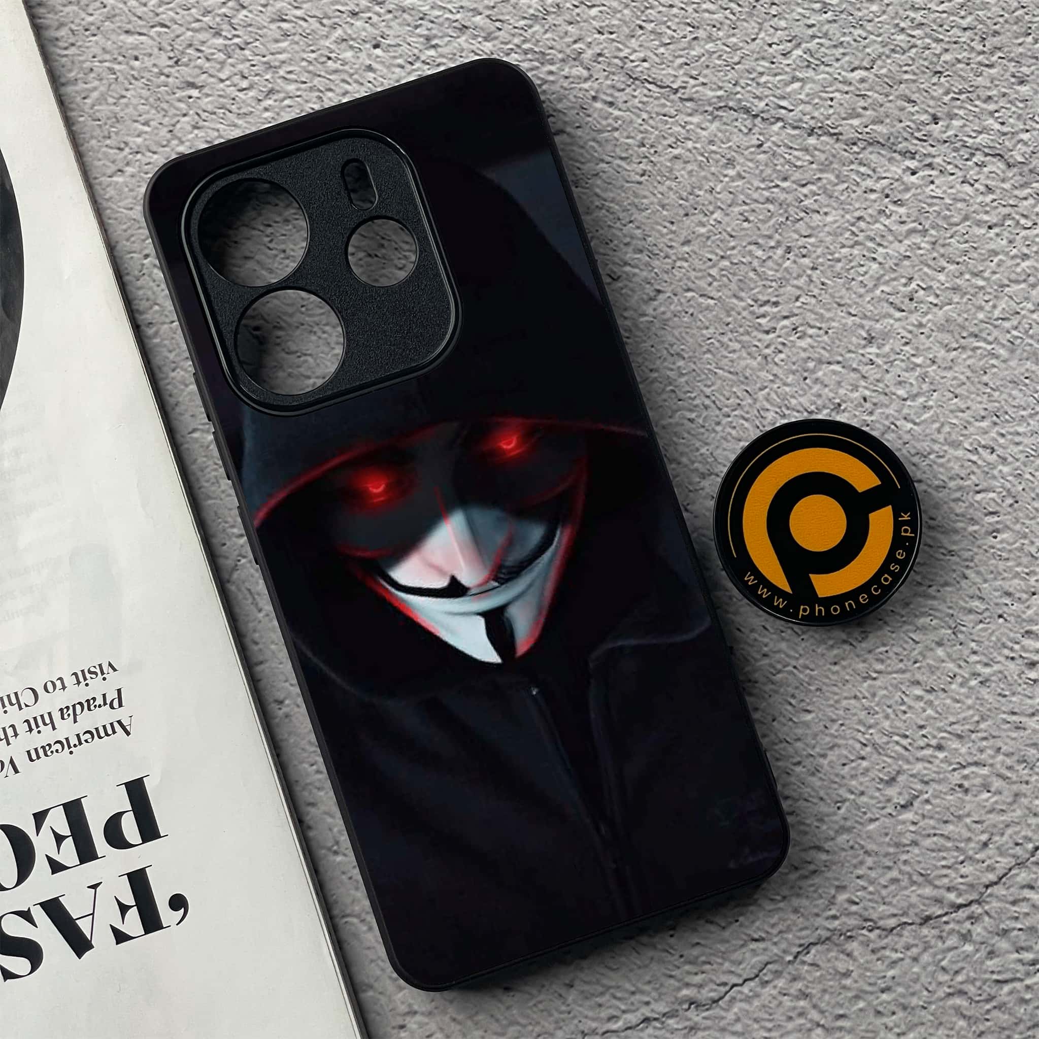 Xiaomi Redmi Note 14 - Black Art Series - Premium Printed Glass soft Bumper shock Proof Case