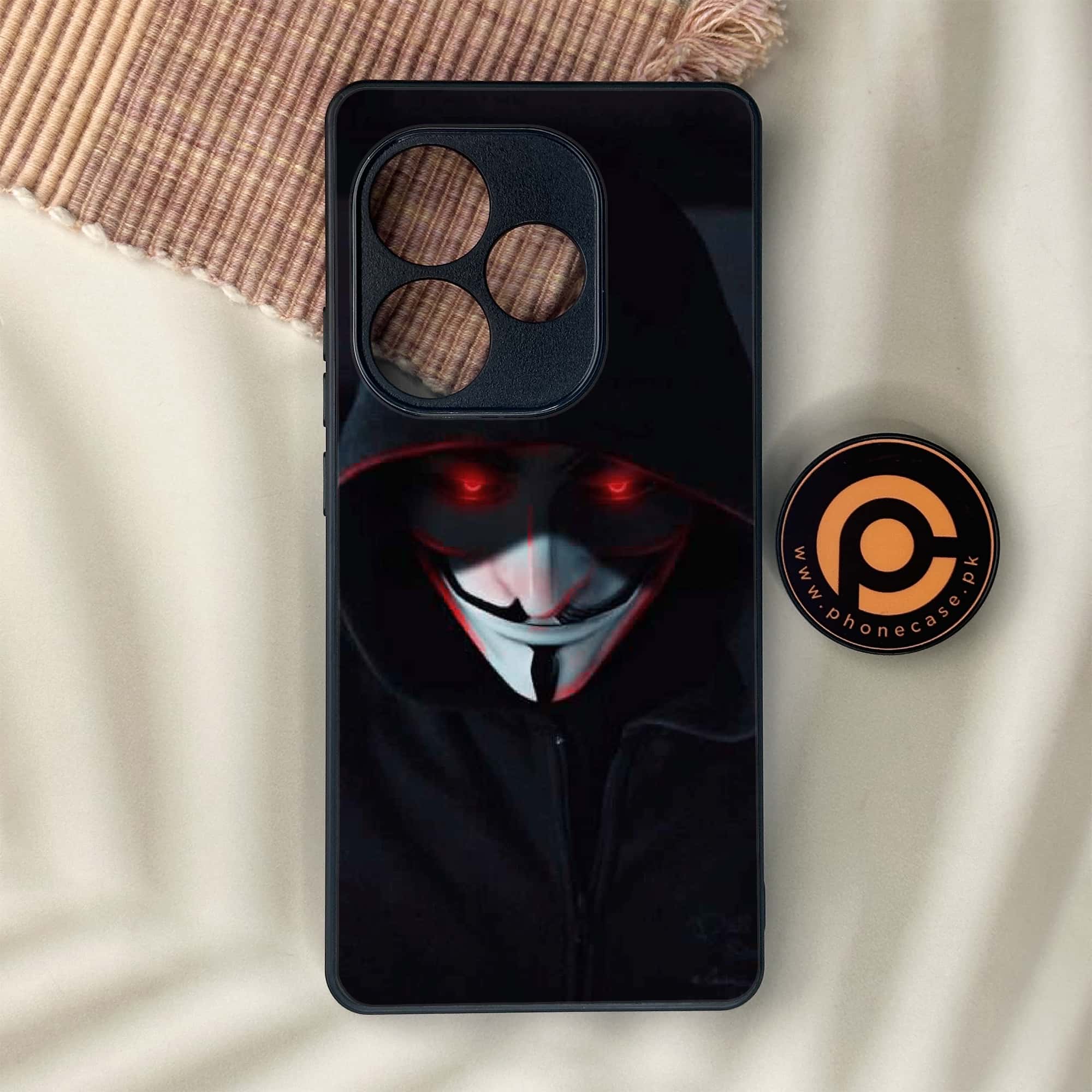 Realme GT 6 - Black Art Series - Premium Metal Printed soft Bumper shock Proof Case