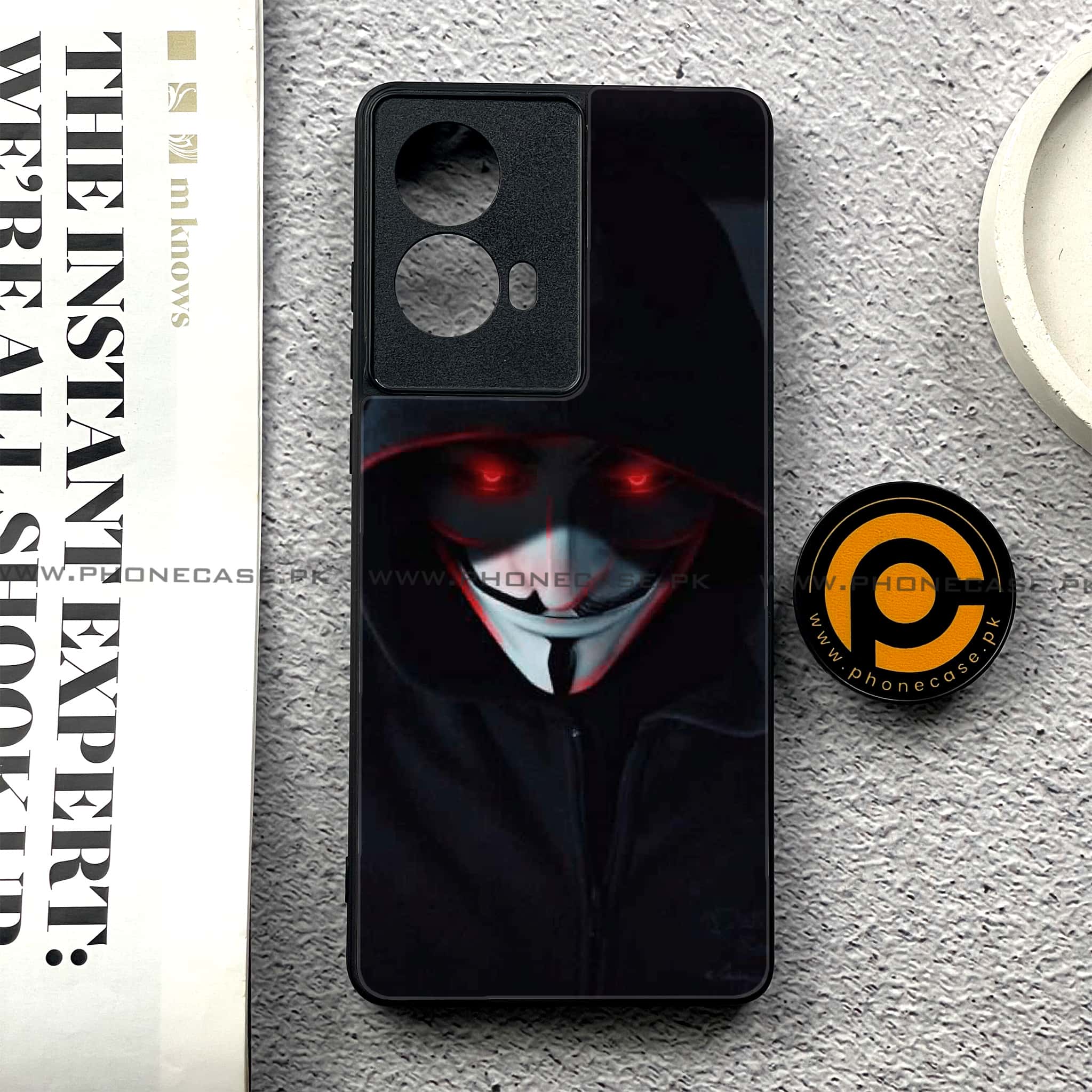 Moto G85 - Black Art Series - Premium Printed Glass soft Bumper shock Proof Case