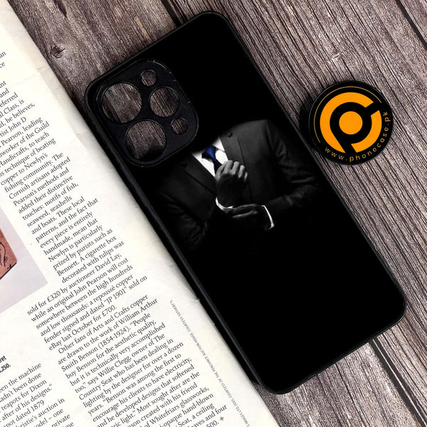 Xiaomi Redmi 12 - Black Art Design 1 - Premium Printed Glass soft Bumper shock Proof Case CS-9707 CS-14666
