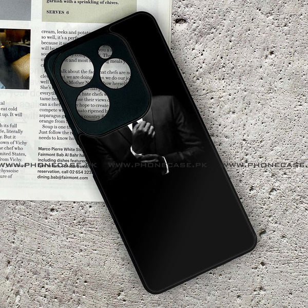 Infinix Hot 40 Pro / Hot 40 - Black Art Design 1 - Premium Metal Printed soft Bumper shock Proof Case  CS-26498 CS-28325 CS-33902