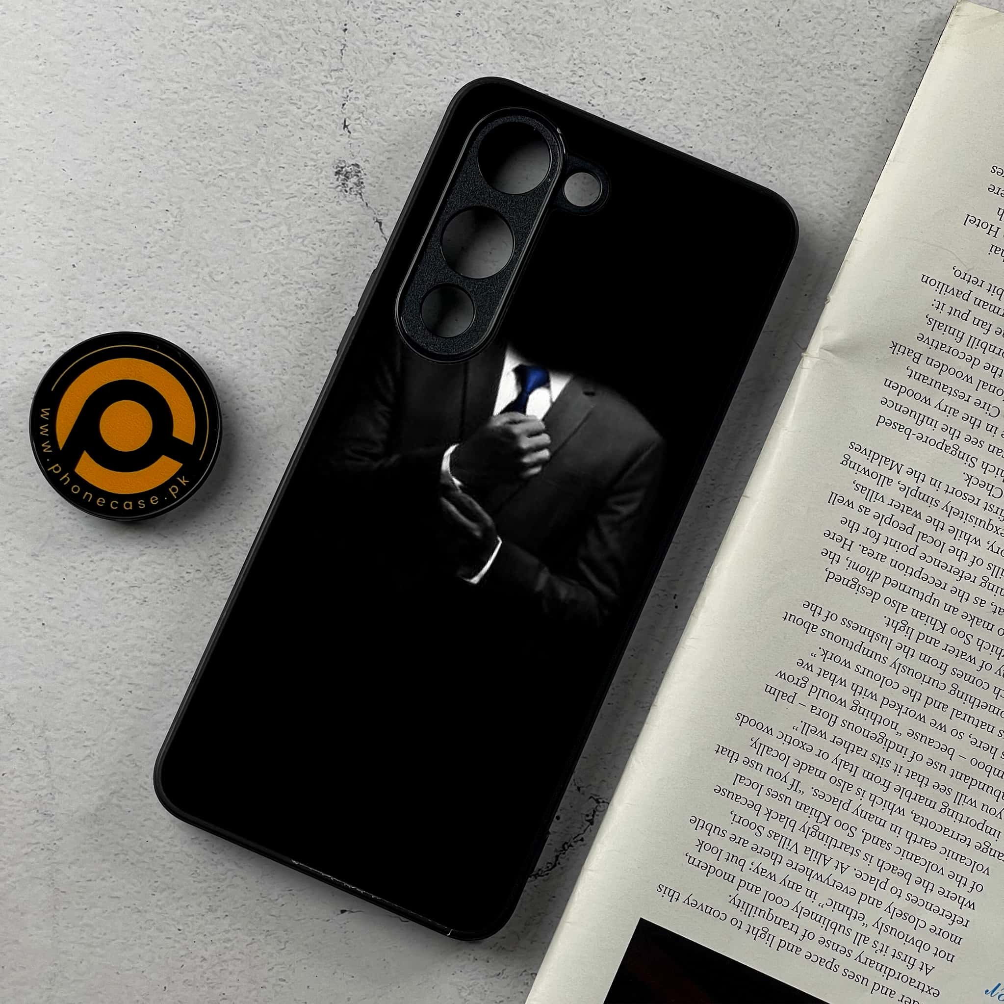 Vivo Y04 - Black Art Series - Premium Metal Printed Soft Bumper Shockproof Case