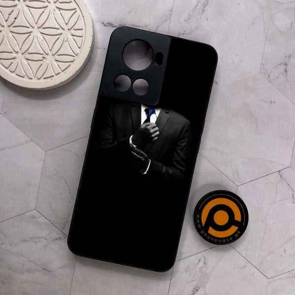 OnePlus 10R - Black Art Series - Premium Metal Printed soft Bumper shock Proof Case