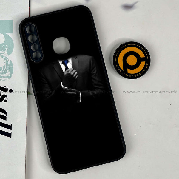 Infinix Hot 8 Lite - Black Art Series - Premium Metal Printed soft Bumper Shock Proof Case