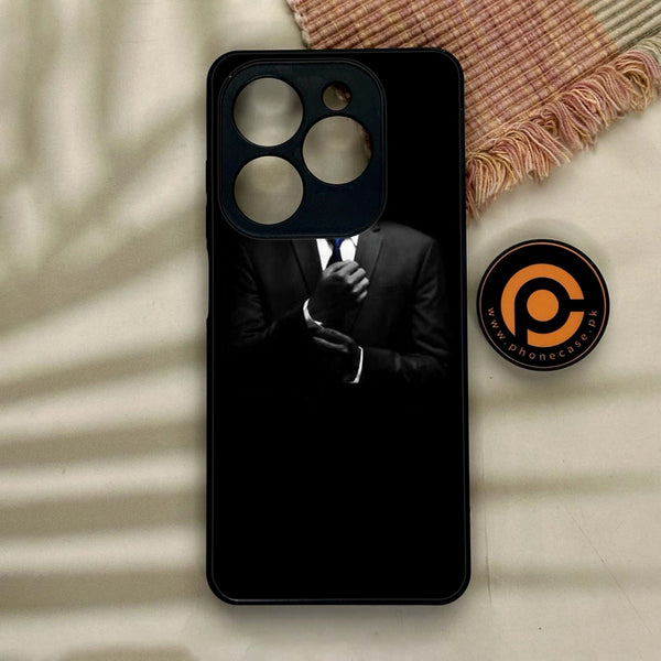 Tecno Spark GO 2024/ Smart 8/ Spark 20/ 20c/ Pop 8/ Hot 40i - Black Art Design 1 - Premium Metal Printed soft Bumper Shock Proof Case CS-7363 CS-42933