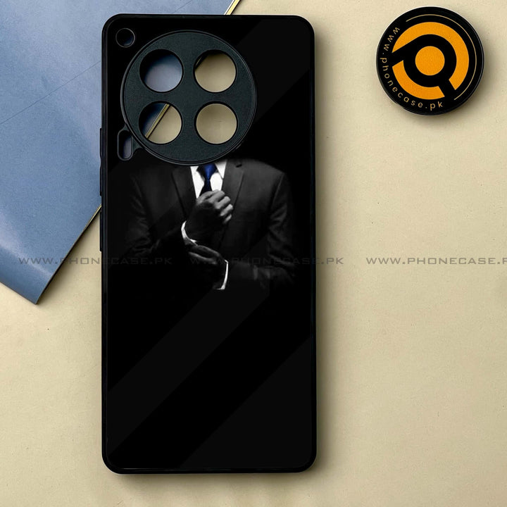 Tecno Camon 30 - Black Art Design 1 -  Premium Printed Metal soft Bumper shock Proof Case CS-46819