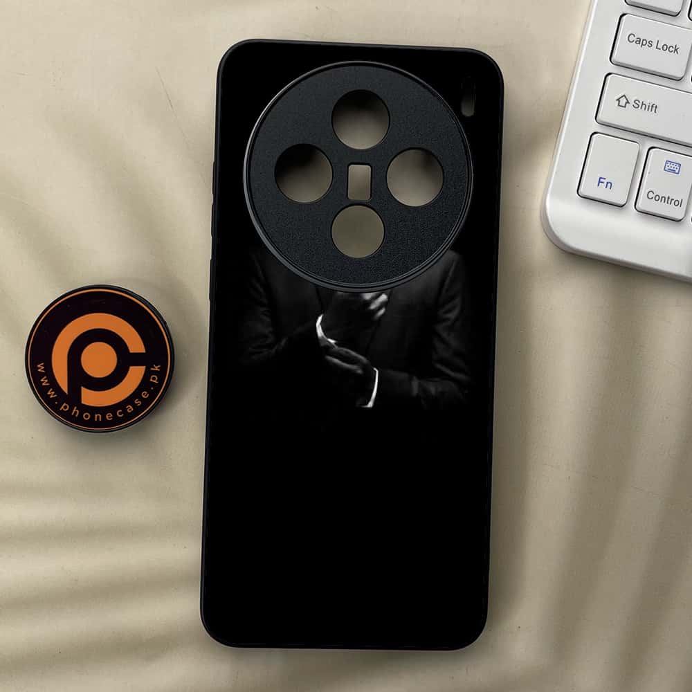 Vivo X200 - Black Art Series - Premium Metal  Printed soft Bumper shock Proof Case