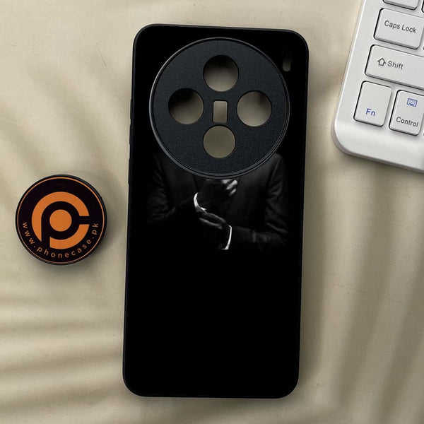 Vivo X200 - Black Art Series - Premium Metal  Printed soft Bumper shock Proof Case