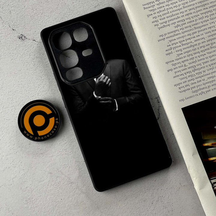Infinix Note 50 - Black Art Design 1 - Premium Metal Printed Soft Bumper Shockproof Case CS-46685