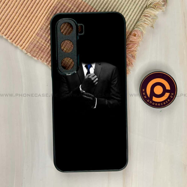 Infinix Hot 60i - Black Art Series - Premium Metal Printed soft Bumper shock Proof Case