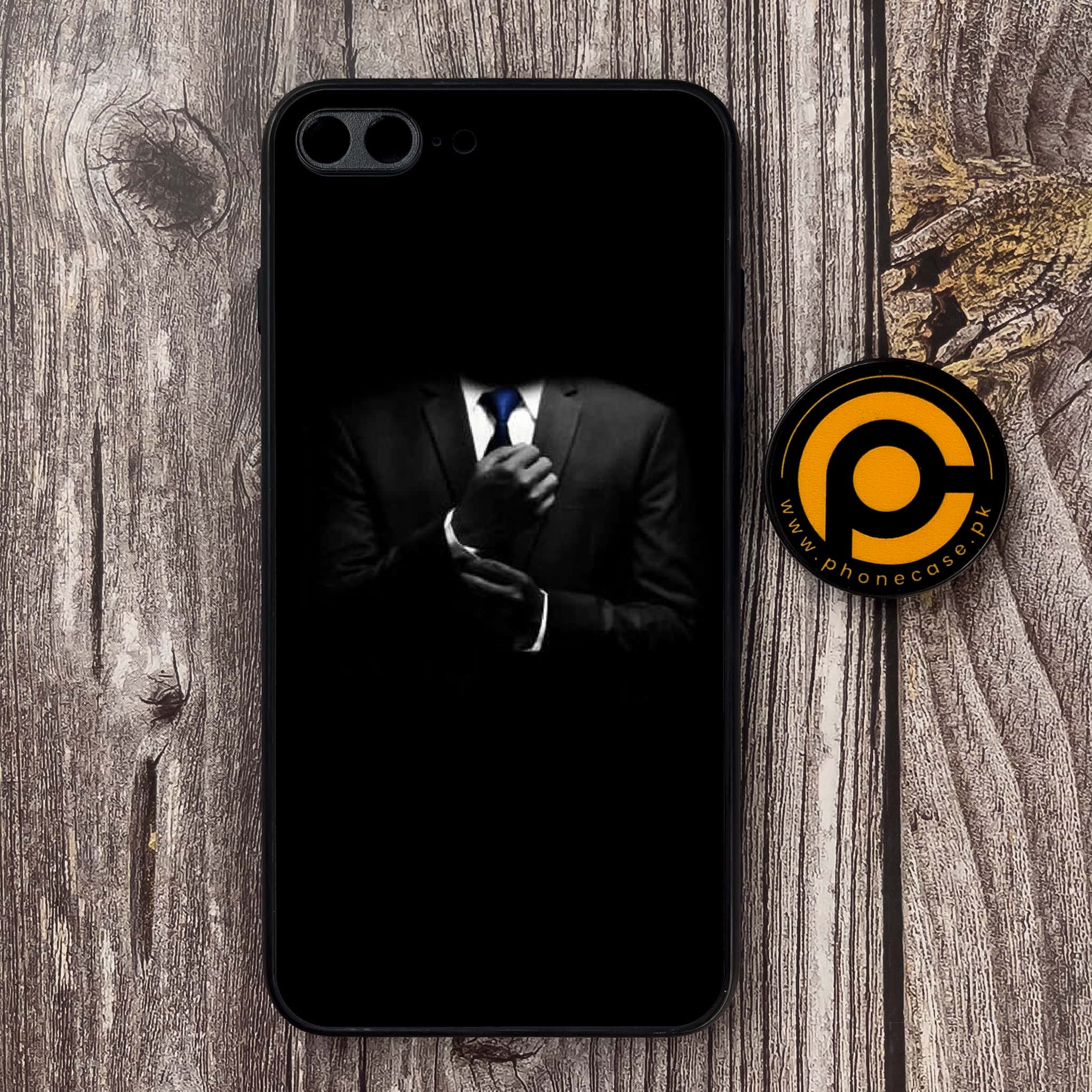 iPhone 7Plus - Black Art Series - Premium Metal Printed soft Bumper shock Proof Case
