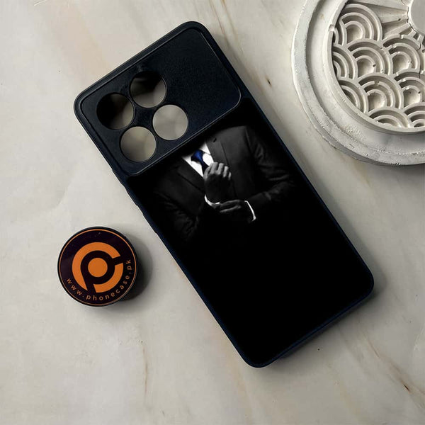 Xiaomi Poco F6 Pro - Black Art Series - Premium Metal Printed soft Bumper shock Proof Case