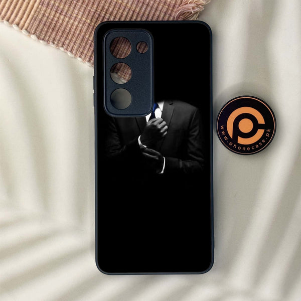 Oppo A5 2025 - Black Art Series - Premium Metal Printed soft Bumper shock Proof Case