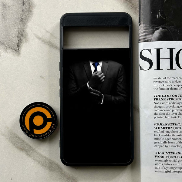 Google Pixel 8a - Black Art Series - Premium Printed soft Bumper Shock Proof Case