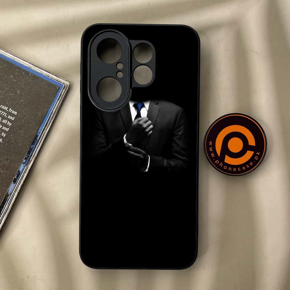 Vivo X200 FE - Black Art Series - Premium Metal Printed soft Bumper Shock Proof Case