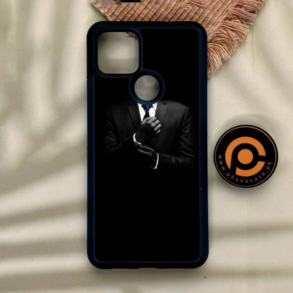 Google Pixel 4a 5G - Black Art Design 1 - Premium Metal Printed Soft Bumper Shock Proof Case