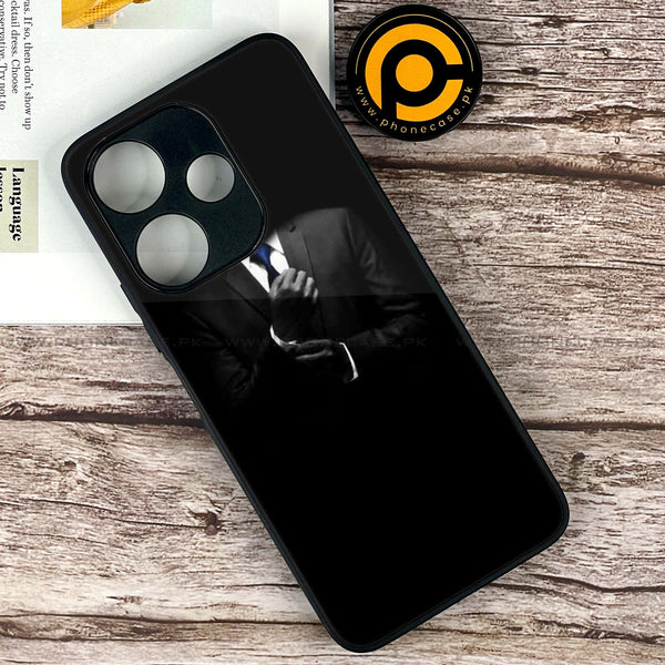 Xiaomi Redmi 13 - Black Art Design 1 - Premium Printed Glass soft Bumper shock Proof Case  CS-38813