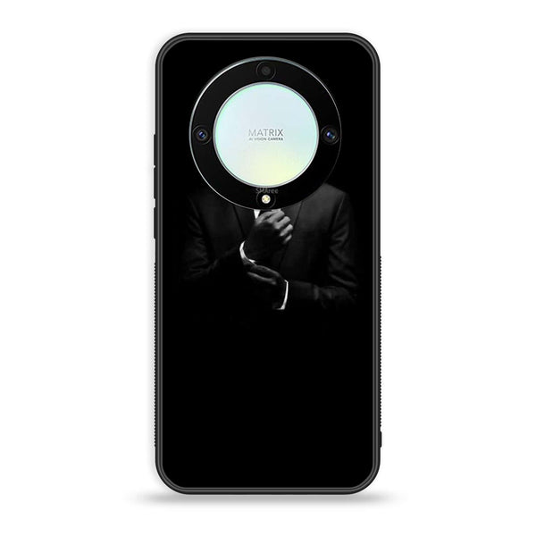 HONOR X9A - Black Art Series - Premium Printed Glass soft Bumper shock Proof Case