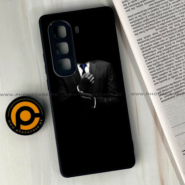 Infinix Hot 60 Pro Plus - Black Art Series - Premium Metal Printed soft Bumper shock Proof Case