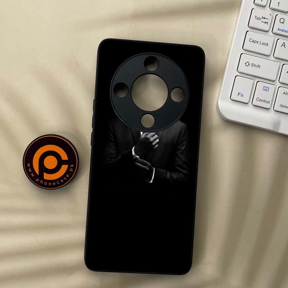 HONOR X9b 5G - Black Art Series - Premium Metal  Printed soft Bumper shock Proof Case