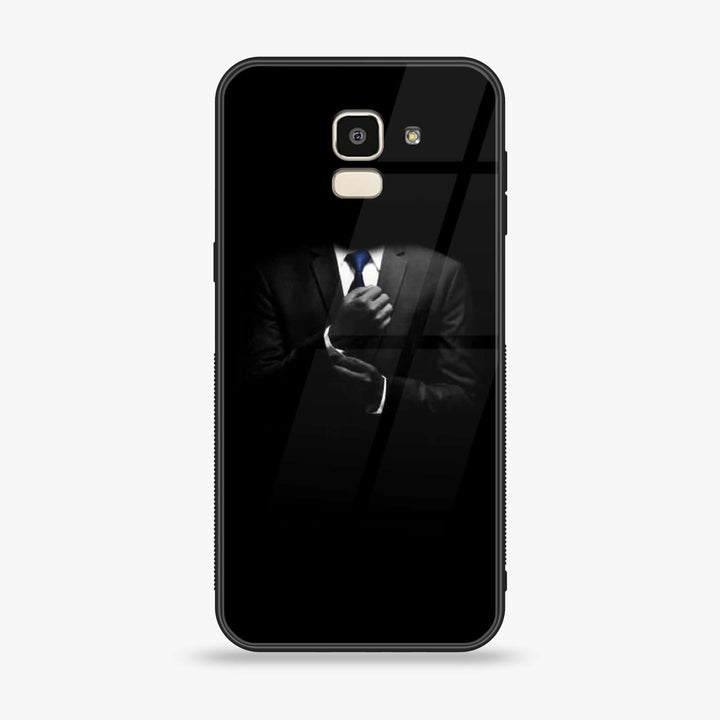 Samsung Galaxy J6 (2018) - Black Art Design 1 - Premium Printed Glass soft Bumper shock Proof Case CS-11825 CS-42329