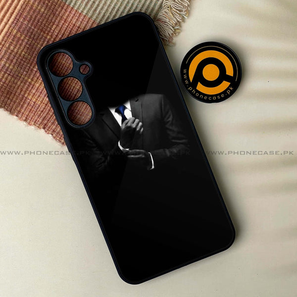 Samsung Galaxy A24 4G - Black Art Design 1- Premium Printed Glass soft Bumper shock Proof Case CS-49617