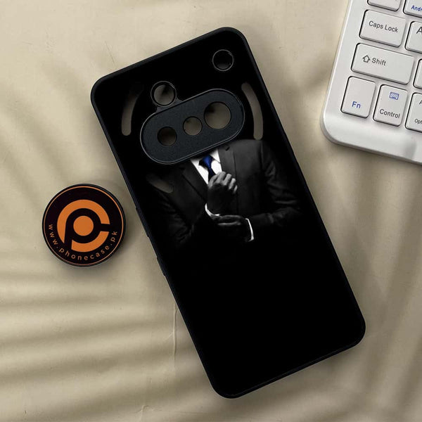 Nothing Phone 3a - Black Art Series - Premium Metal  Printed soft Bumper shock Proof Case