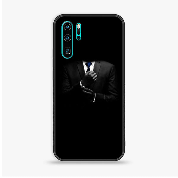 Huawei P30 Pro - Black Art Design 1 - Premium Printed Glass soft Bumper shock Proof Case  CS-24139 CS-29869 CS-31717
