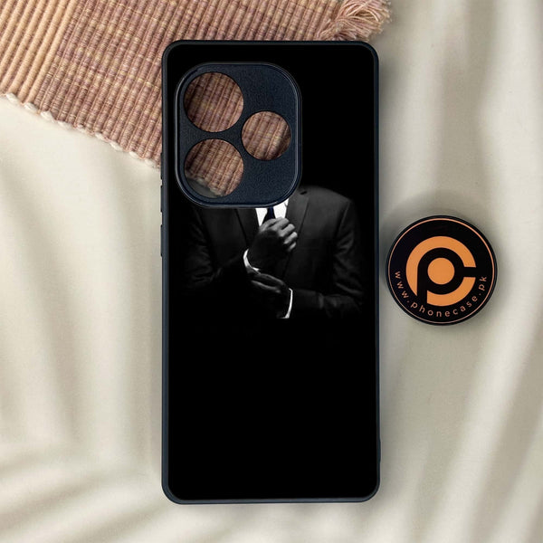 Realme GT 6 - Black Art Series - Premium Metal Printed soft Bumper shock Proof Case