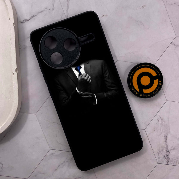 Xiaomi Poco F7 Pro 5G - Black Art Series - Premium Metal Printed soft Bumper shock Proof Case