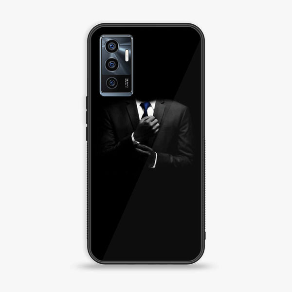 Vivo V23e - Black Art Series - Premium Printed Glass soft Bumper shock Proof Case