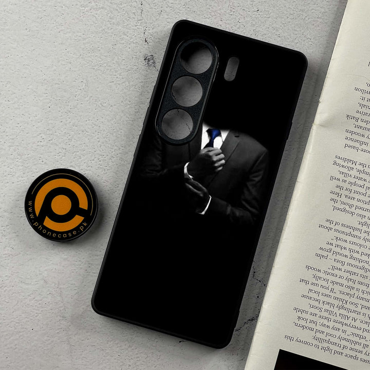 Tecno Camon 40 Pro - Black Art Design 1 - Premium Metal Printed Soft Bumper Shockproof CS-45393