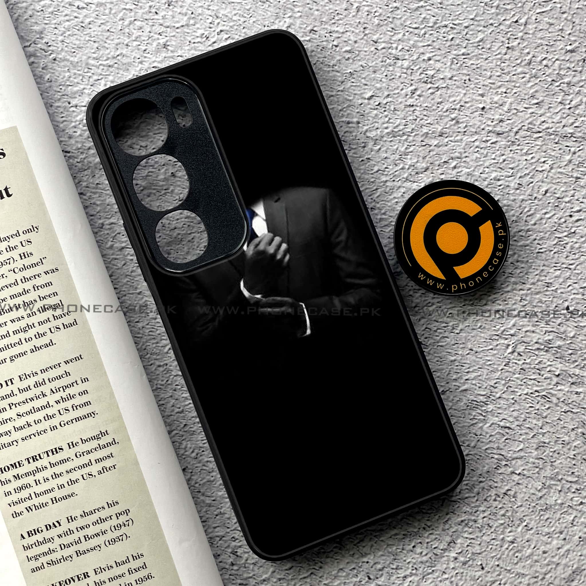 Vivo Y19s Pro - Black Art Series - Premium Metal Printed soft Bumper shock Proof Case