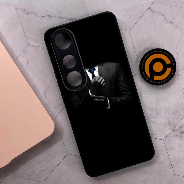 Vivo V50 Lite - Black Art Design 1 - Premium Metal Printed soft Bumper shock Proof Case CS-40267 CS-41445