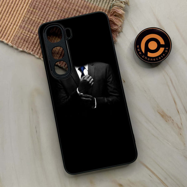Vivo Y400 - Black Art Series - Premium Metal Printed soft Bumper shock Proof Case