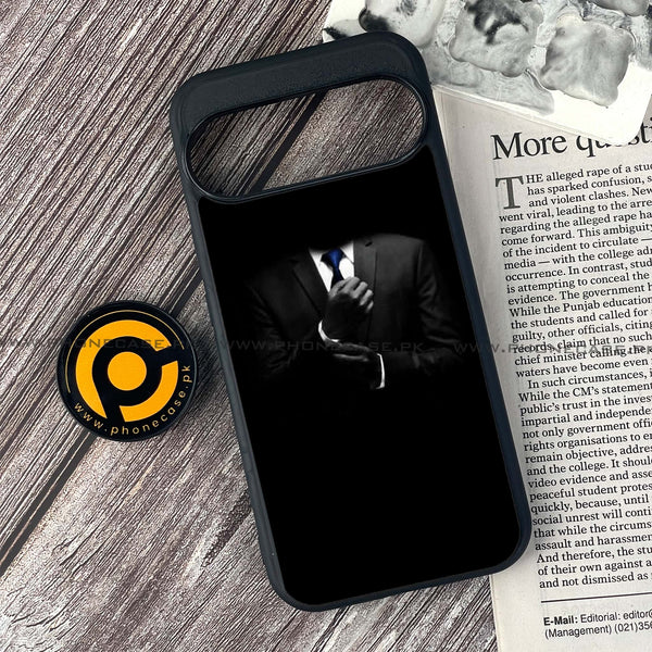 Google Pixel 9 Pro - Black Art Series - Premium Metal Printed soft Bumper Shock Proof Case