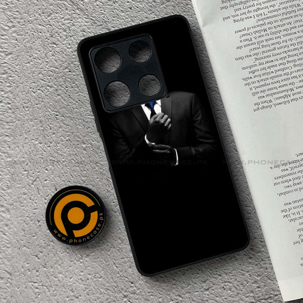 Infinix Note 30 Pro - Black Art Series - Premium Metal Printed soft Bumper shock Proof Case