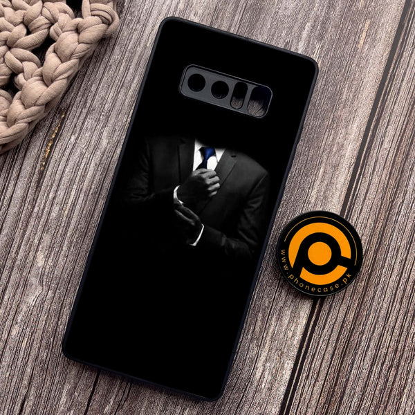 Samsung Galaxy Note 8 - Black Art Series - Premium Metal Printed soft Bumper shock Proof Case