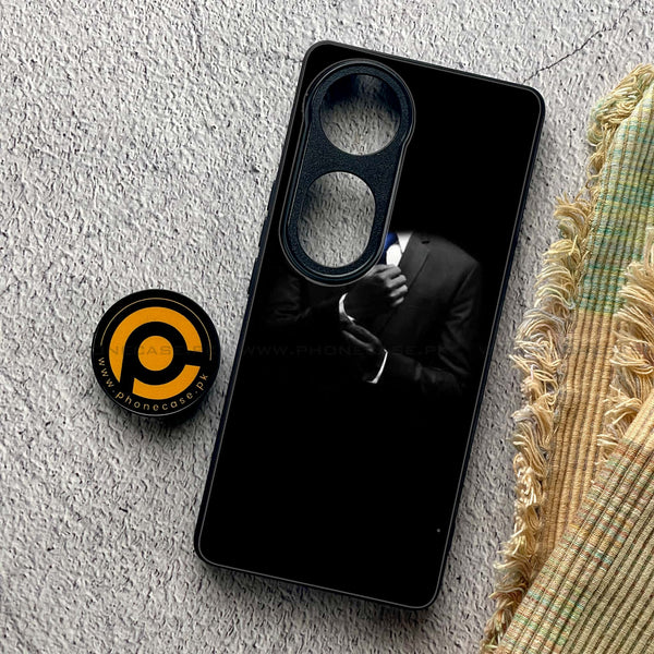 Vivo V40 Pro - Black Art Series - Premium Metal Printed soft Bumper shock Proof Case
