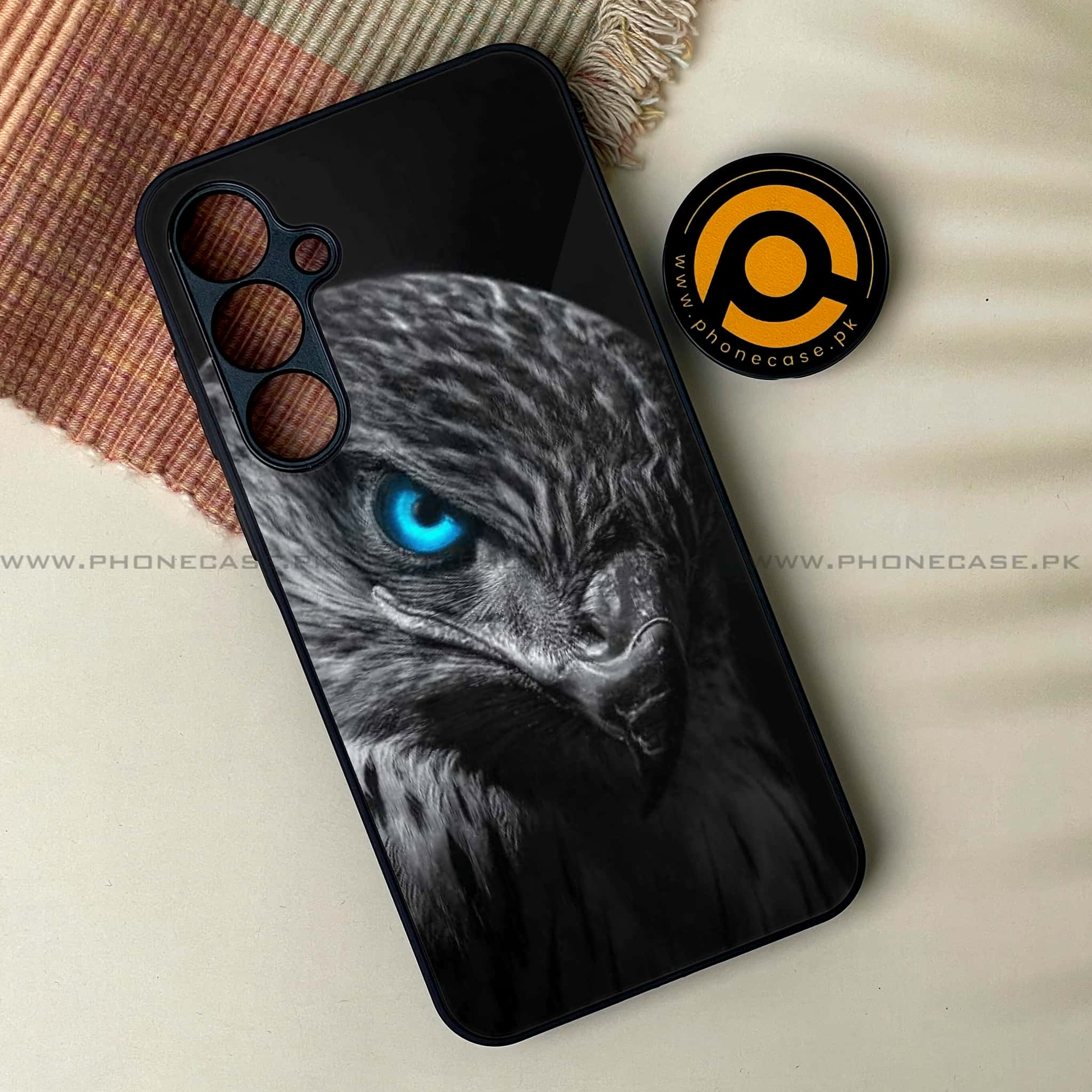 Samsung Galaxy A54 - Black Art Series - Premium Printed Glass soft Bumper shock Proof Case