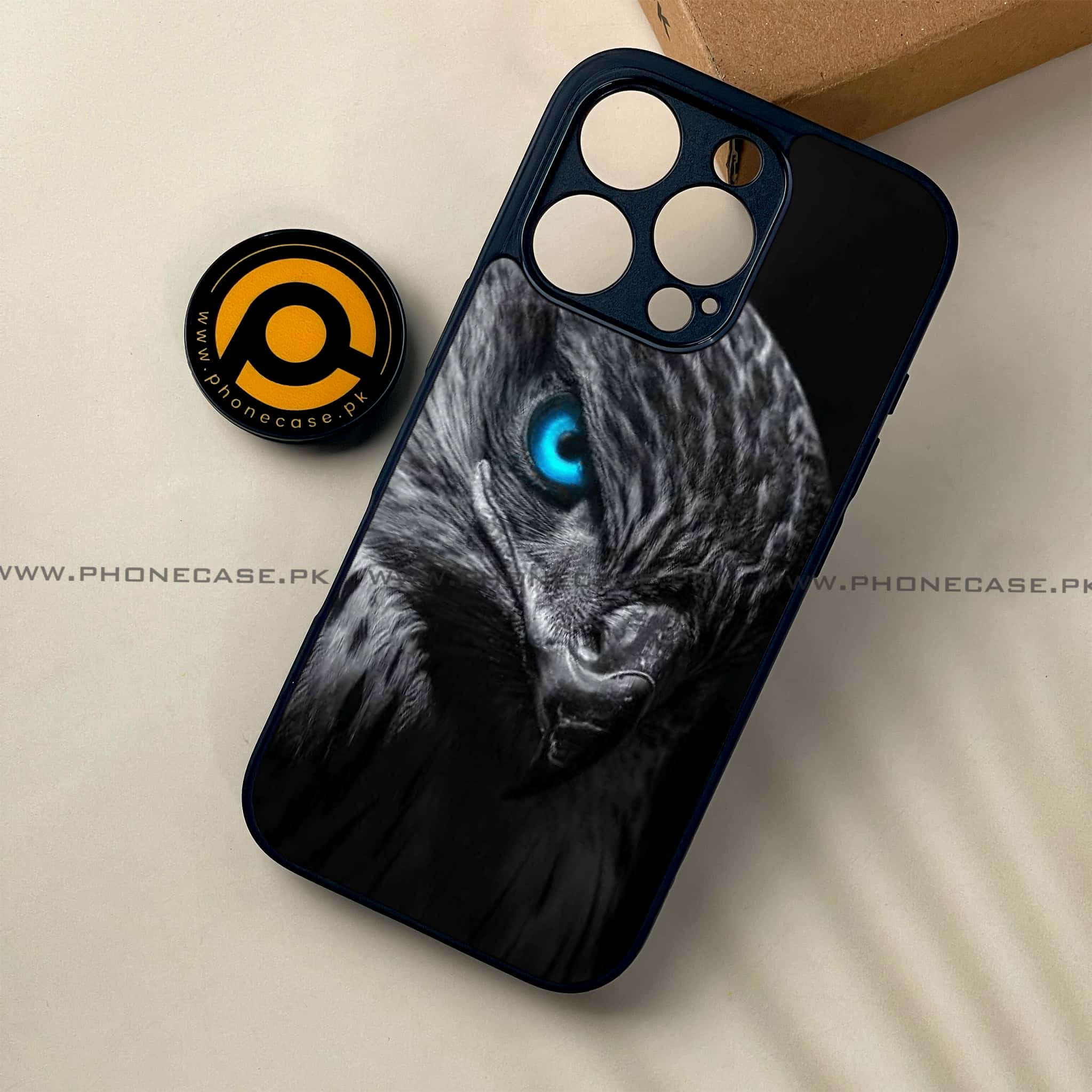 iPhone 16 Pro - Black Art Series - Premium Printed Glass soft Bumper shock Proof Case