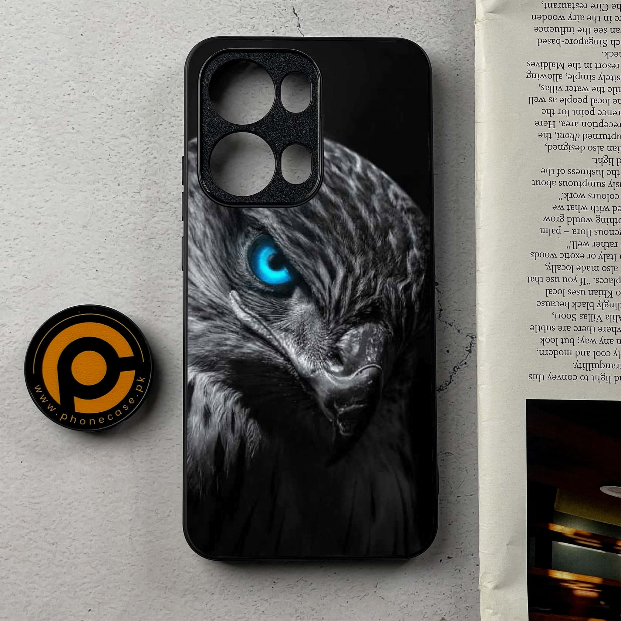 Oppo Reno 13 Pro -Black Art Series - Premium Metal Printed Soft Bumper Shockproof Case
